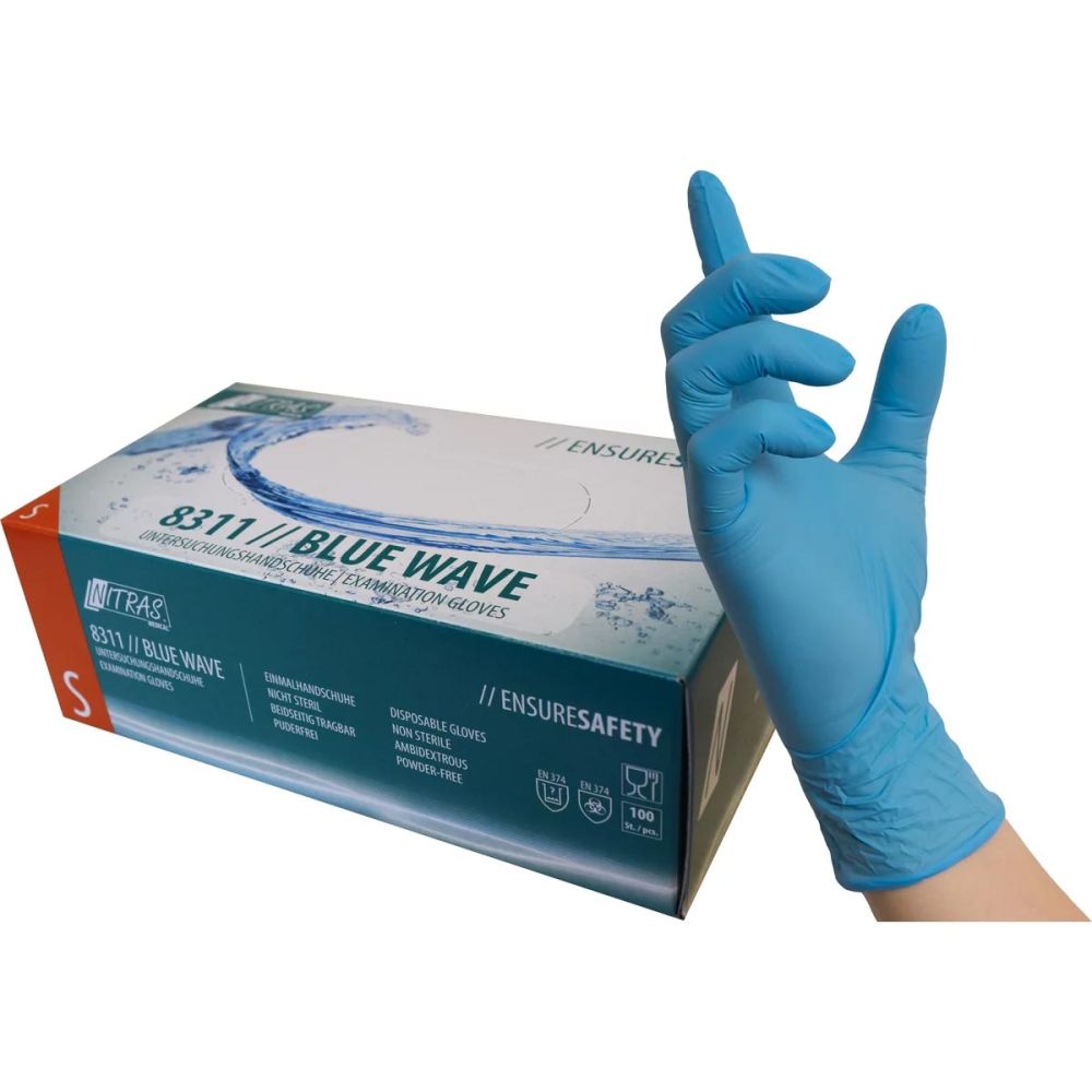 Nitril-Einmalhandschuhe blau