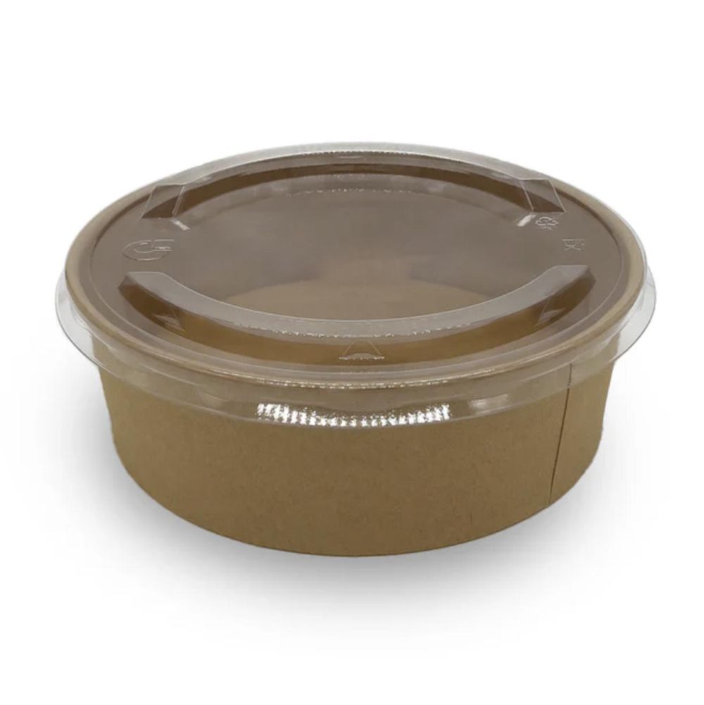 Kraftpapierschale 1100 ml, 318 GSM | Salatschale & Take-away-Schale