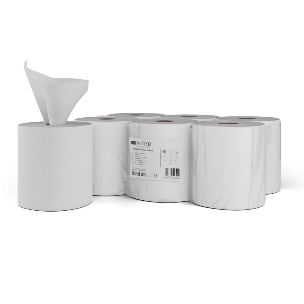 Centerfeed Handtuchpapierrolle 2-lagig, 100 % Cellulose, perforiert