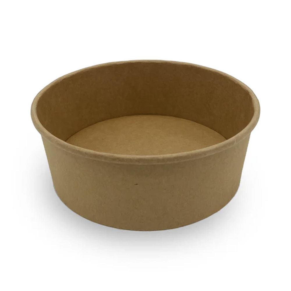 Kraftpapierschale 1300 ml, 300 GSM | Salatschale & Take-away-Schale